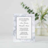 Faire-part de mariage Marbre blanc classique (Debout devant)