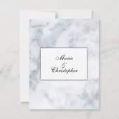 Faire-part de mariage Marbre blanc classique (Dos)