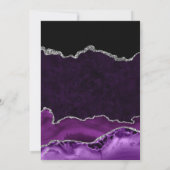Faire-part de mariage Marbre d'agate pailleté viol (Dos)