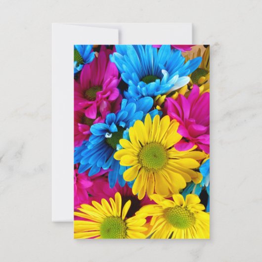 Faire-part de mariage marguerites coeur fleuri col (Dos)