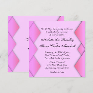 Faire-part de mariage Mariage de poids rose