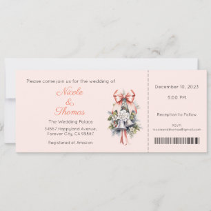 Faire-part de mariage, Mariage d'hiver, Noël