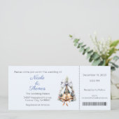 Faire-part de mariage, Mariage d'hiver, Noël (Debout devant)