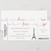 Faire-part de mariage, Mariage fixe, Amour (Devant / Derrière)