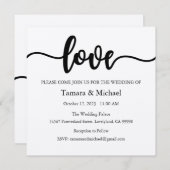 Faire-part de mariage, Mariage fixe, Amour (Devant / Derrière)