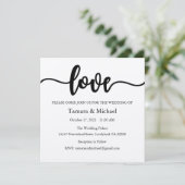 Faire-part de mariage, Mariage fixe, Amour (Debout devant)