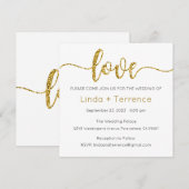 Faire-part de mariage, Mariage fixe, Amour (Devant / Derrière)