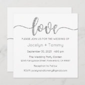 Faire-part de mariage, Mariage fixe, Amour (Devant / Derrière)