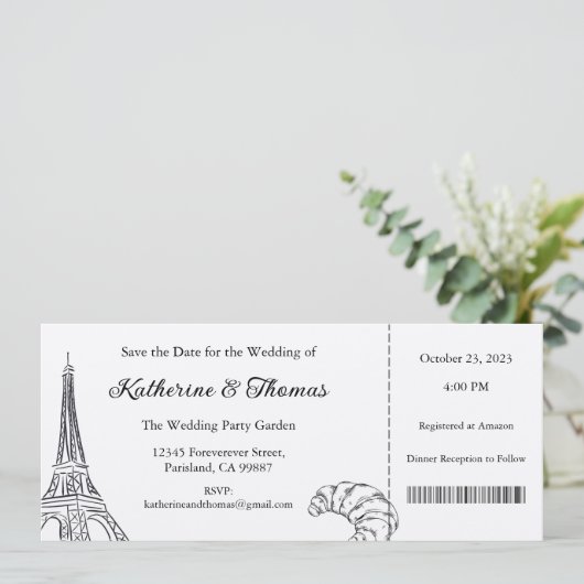 Faire-part de mariage, Mariage fixe, Amour (Debout devant)