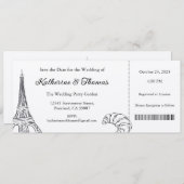 Faire-part de mariage, Mariage fixe, Amour (Devant / Derrière)