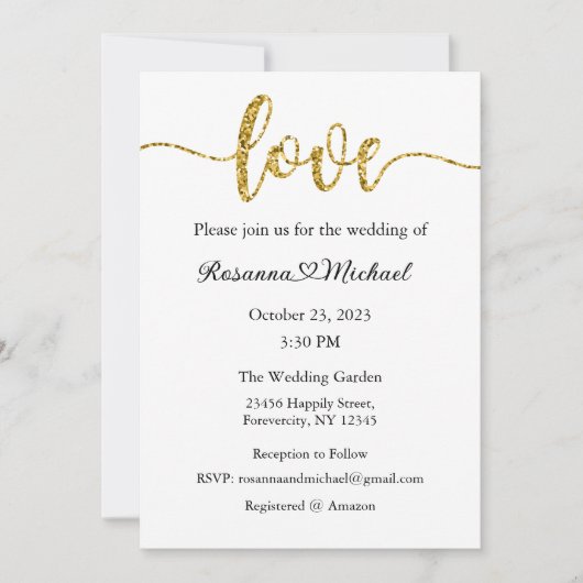 Faire-part de mariage, Mariage fixe, Coeur (Devant)