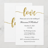 Faire-part de mariage, Mariage fixe, Coeur (Devant / Derrière)