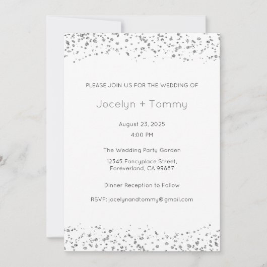 Faire-part de mariage, Mariage fixe, Coeur (Devant)