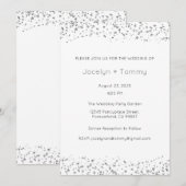 Faire-part de mariage, Mariage fixe, Coeur (Devant / Derrière)