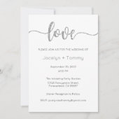 Faire-part de mariage, Mariage fixe, Coeur (Devant)