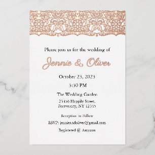 Faire-part de mariage, Mariage fixe, huile, dentel
