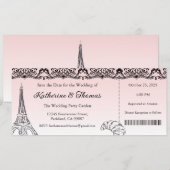 Faire-part de mariage, Mariage fixe, Paris (Devant / Derrière)