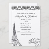 Faire-part de mariage, Mariage fixe, Paris (Devant / Derrière)