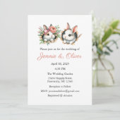 Faire-part de mariage, Mariage stationnaire, Lapin (Debout devant)