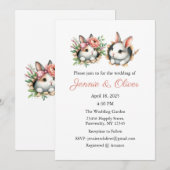 Faire-part de mariage, Mariage stationnaire, Lapin (Devant / Derrière)