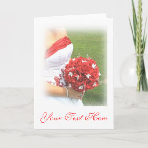 Faire-part de mariage - Mariée avec Bouquet