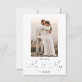 Faire-Part de Mariage Mariés à la Fugue (Dos)