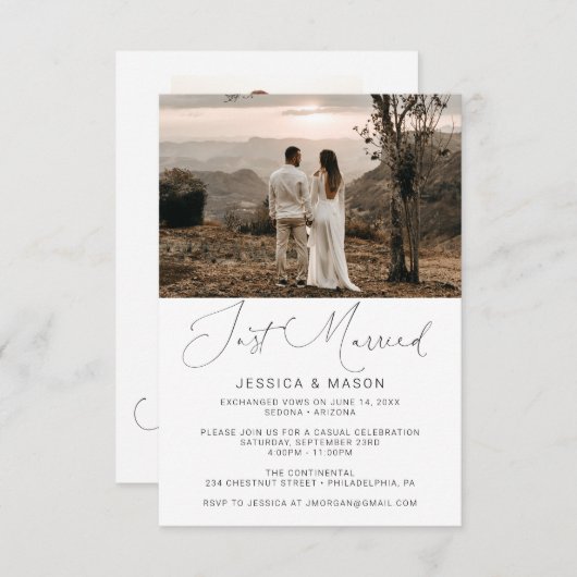 Faire-Part de Mariage Mariés Éclipser Annonce (Devant / Derrière)