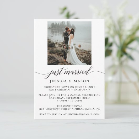 Faire-Part de Mariage Mariés Ont Fugué (Debout devant)