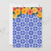 Faire-part de mariage Marigolds en mosaïque mexica (Dos)