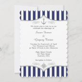 Faire-part de mariage marine bleu gris (Devant)