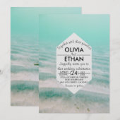 Faire-part de mariage marine étoile sous-marine (Devant / Derrière)