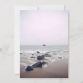 Faire-part de mariage maritime de la plage (Dos)