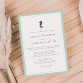 Faire-part de mariage maritime Mint et Marine
