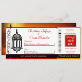 Faire-part de mariage marocain de carte (Devant / Derrière)