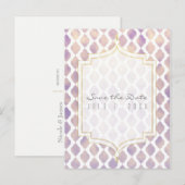 Faire-part de mariage marocain or et blanc à conse (Devant / Derrière)