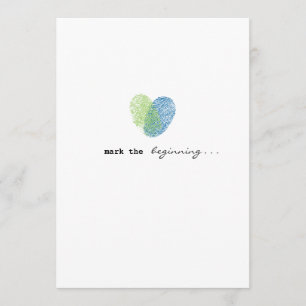 Faire-part de mariage marqué d'amour