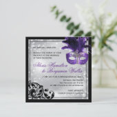 Faire-part de mariage mascarade (Debout devant)