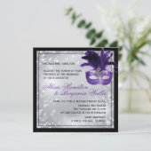 Faire-part de mariage mascarade (Debout devant)