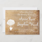Faire-part de mariage Mason en toile simple (Devant)