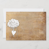 Faire-part de mariage Mason en toile simple (Dos)