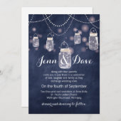 Faire-part de mariage Mason Jar (Devant / Derrière)