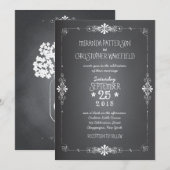 Faire-part de mariage Mason Jar (Devant / Derrière)