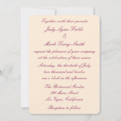 Faire-part de mariage Mason Jars aux fleurs roses (Dos)