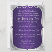 Faire-part de mariage mauve de la mariée des annea (Dos)