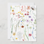 Faire-part de mariage Meadow Fleur sauvage aquarel (Dos)