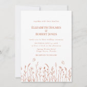 Faire-part de mariage Meadow Fleur sauvage en terr (Devant)