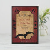 Faire-part de mariage médiéval de dragon (Debout devant)