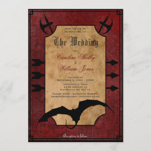 Faire-part de mariage médiéval de dragon