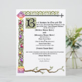 Faire-part de mariage médiéval de rouleau (Debout devant)