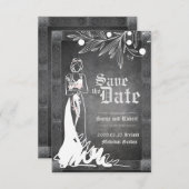 Faire-part de mariage médiéval en pierre de taille (Devant / Derrière)